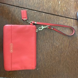 Red coach wristlet